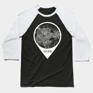 Addis Ababa, Ethiopia City Map - Travel Pin Baseball T-Shirt